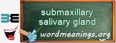 WordMeaning blackboard for submaxillary salivary gland